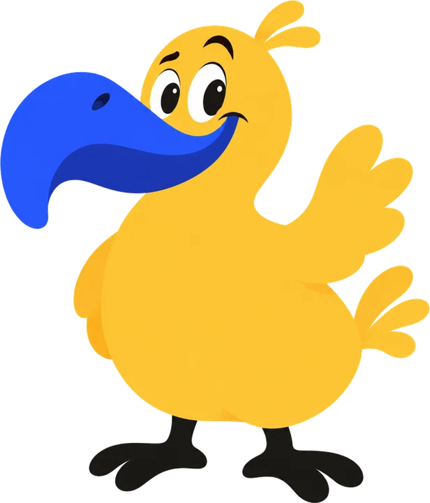 Doo the dodo waves hello